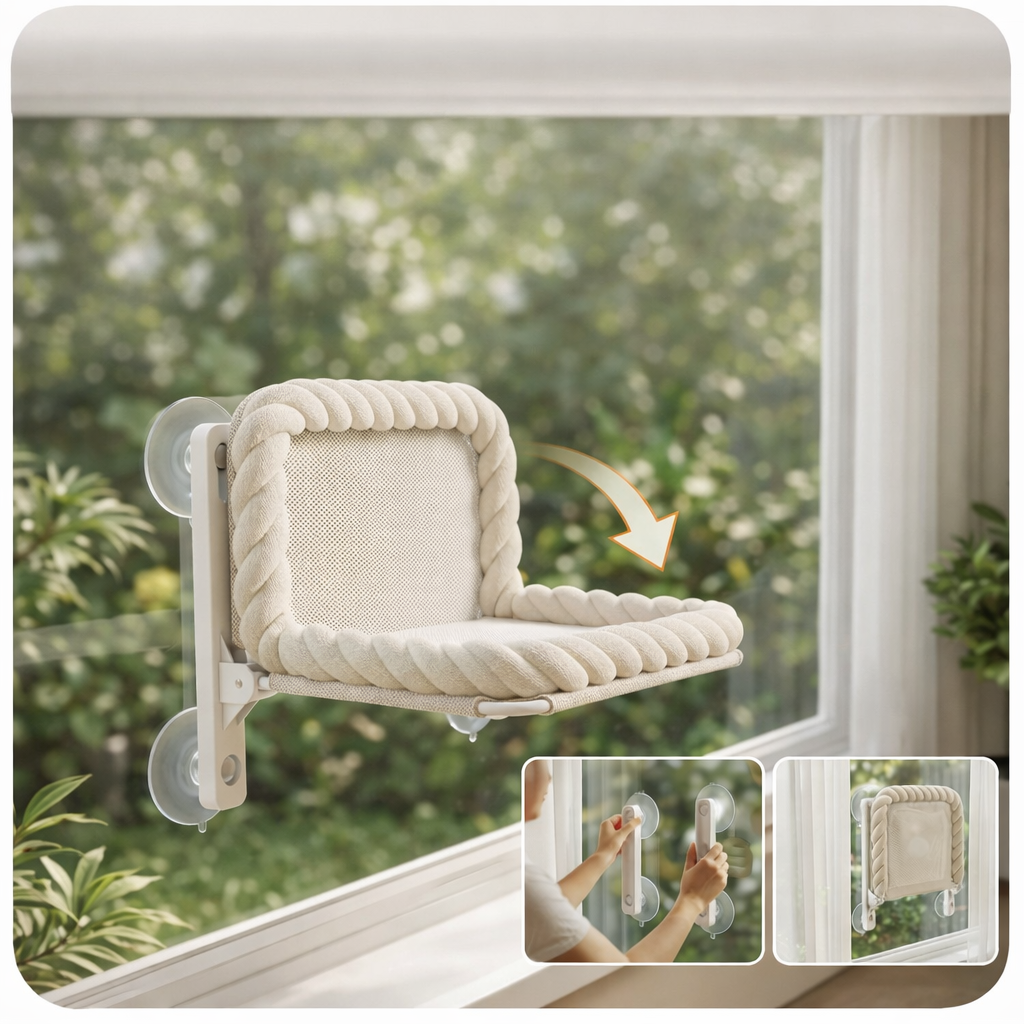 Snugsy™ Window Hammock Bed for Cats V2.0